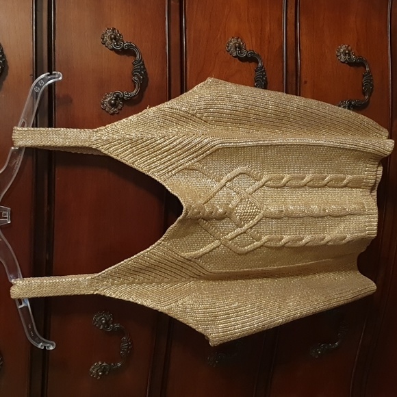 Kika Vargas X Target Gold Knit Tank Sweater sz 2X - Picture 2 of 6